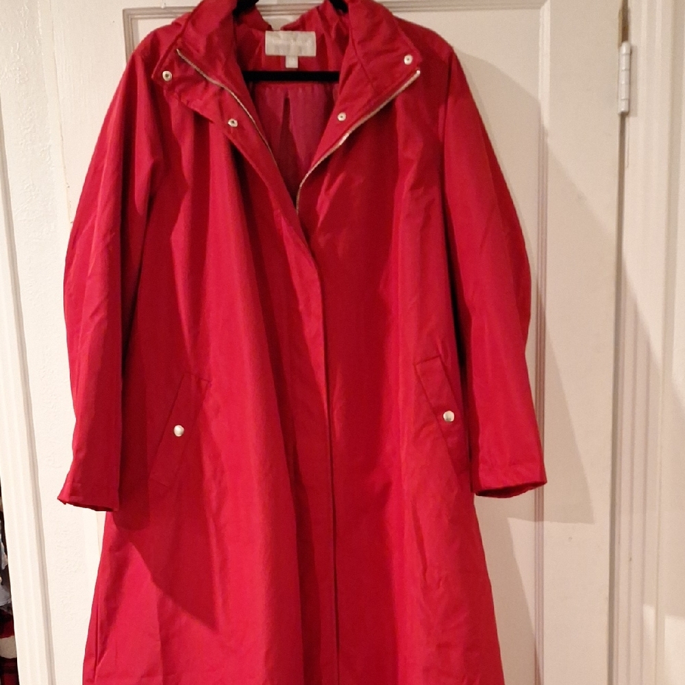 Woman Within Red, Lined Trench Coat - Waterproof
